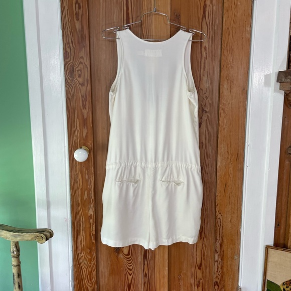 DA-NANG Surplus Cinch Tie Waist Silk Sexy Coastal RomperW/ Pockets - Sz Small - Picture 7 of 12